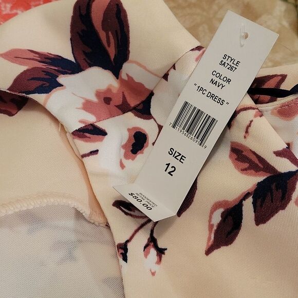 BRAND NEW GLAMOUR FLORAL DESIGN  PRINT KNEE LENGTH DRESS - Picture 12 of 14